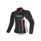 R-TECH - Chaqueta Piel Tom Rider Lady Negro/Rosa - SECURTEX MOTOR S.L (t/a MaximoMoto)