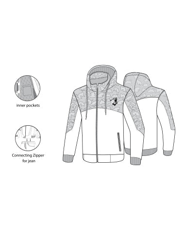 BELA - Camo Rush Hoodie Negro/Gris Oscuro - SECURTEX MOTOR S.L (t/a MaximoMoto)