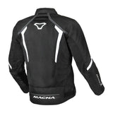 MACNA GRISCO Hombre Moto Textil Chaqueta Blanco Negro - CHAQUETA