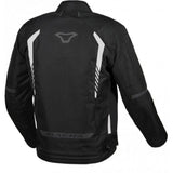 MACNA TAZAR Impermeable Moto Textil Chaqueta Blanco Negro - CHAQUETA