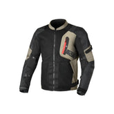 MACNA RADDIC Hombre Textil Moto Chaqueta Negro Gris Topo