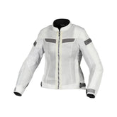 MACNA VELOTURA Mujer Urbana Moto Chaqueta Gris Claro - CHAQUETA