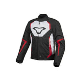 MACNA TAZAR Impermeable Moto Textil Chaqueta Negro Rojo - CHAQUETA