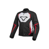 MACNA TAZAR Impermeable Moto Textil Chaqueta Negro Rojo - CHAQUETA