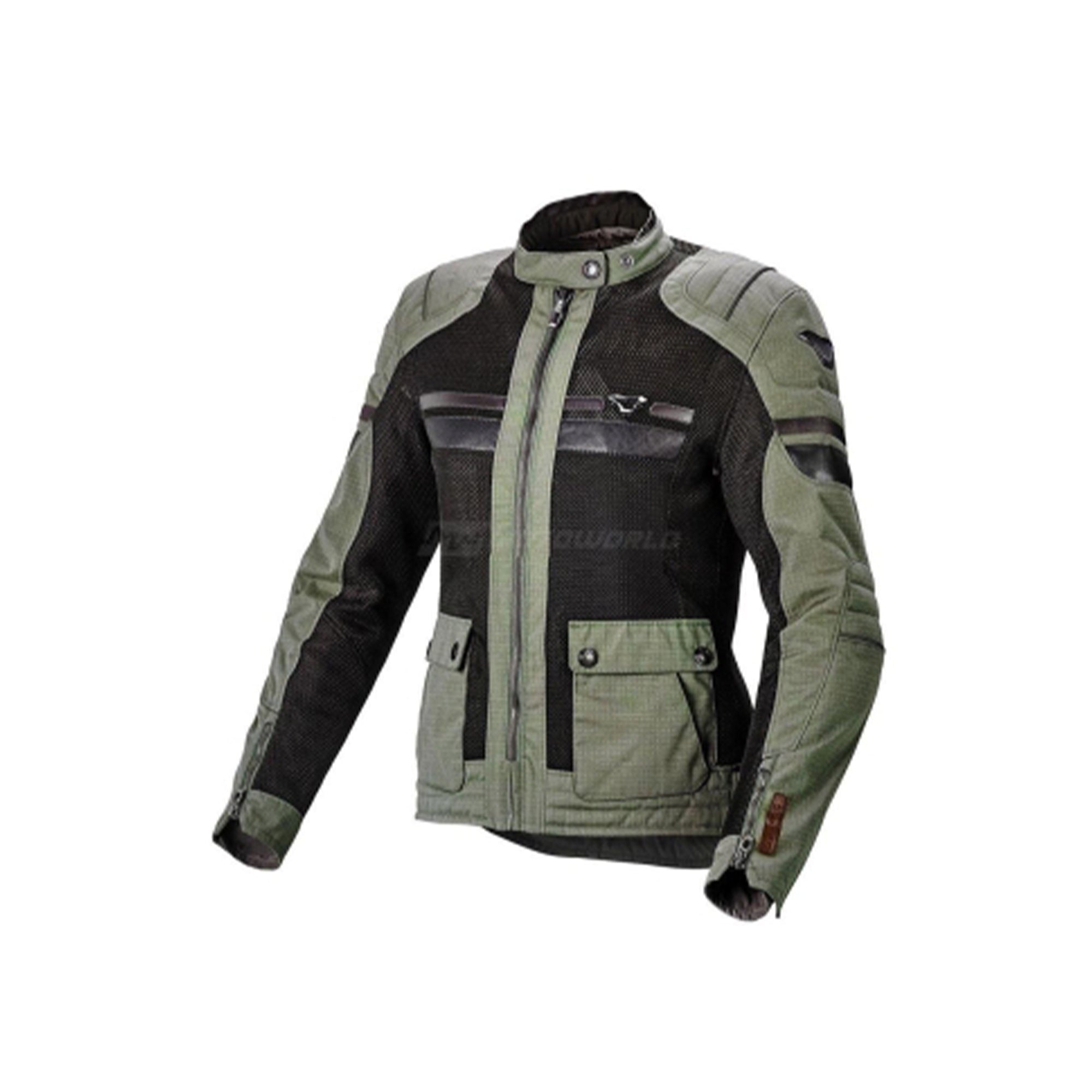 MACNA Fluent Mujer Moto Textil Chaqueta Verde Negro - CHAQUETA
