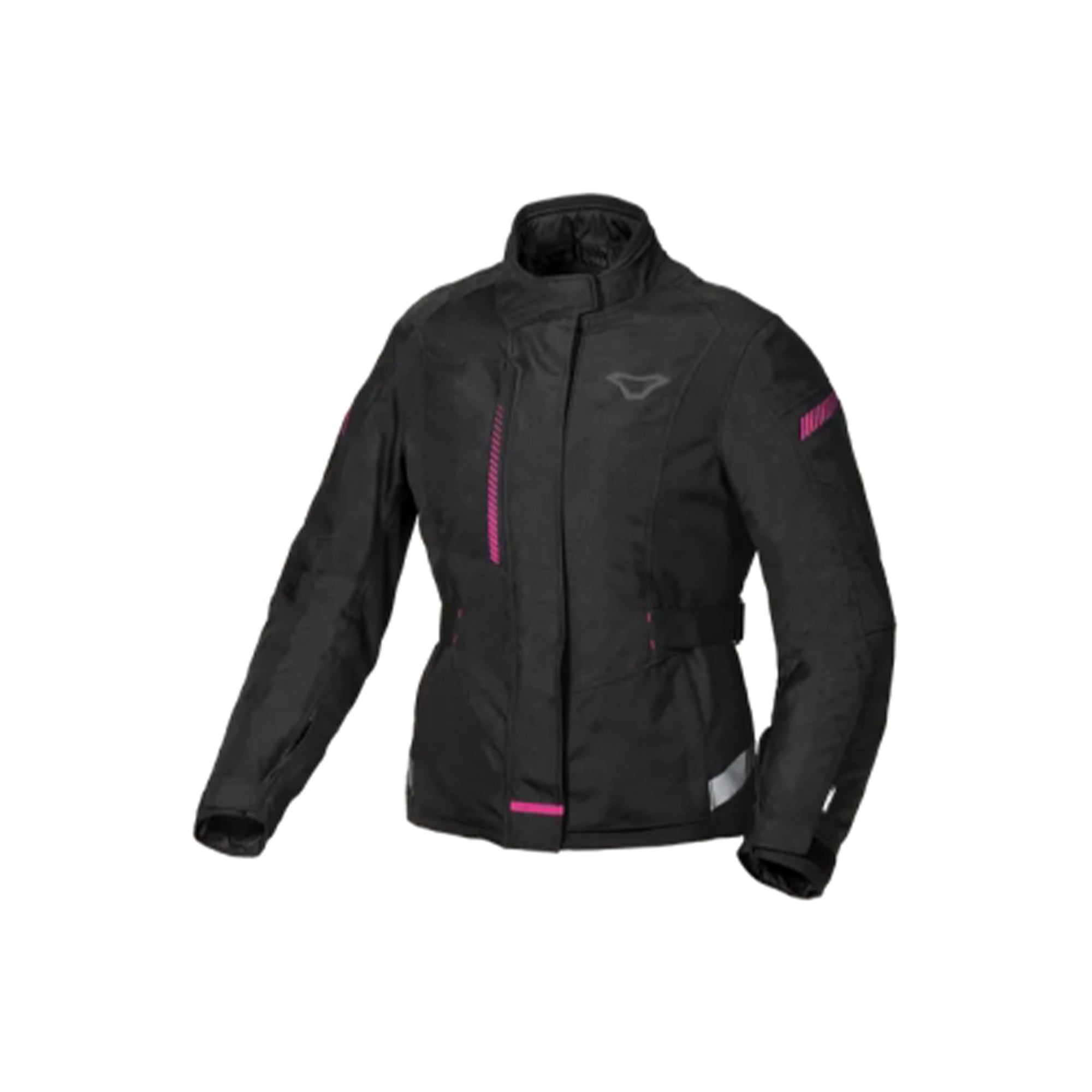 MACNA NIVALA Mujer Impermeable Textil Moto Chaqueta Negro Rosa - CHAQUETA