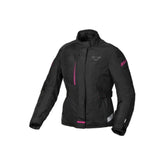 MACNA NIVALA Mujer Impermeable Textil Moto Chaqueta Negro Rosa - CHAQUETA