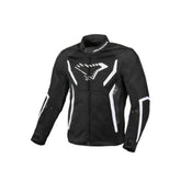MACNA GRISCO Hombre Moto Textil Chaqueta Blanco Negro - CHAQUETA