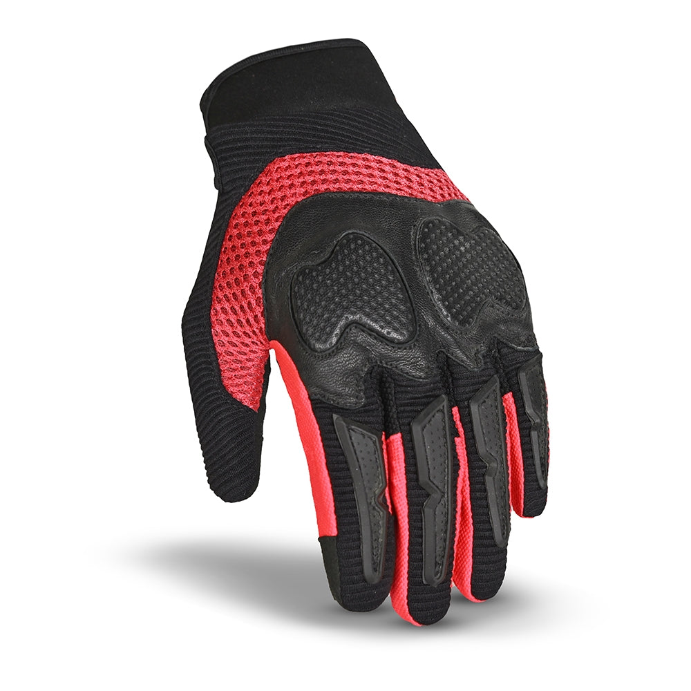 R-TECH - Guante Textil Man Cruiser Negro/Rojo - SECURTEX MOTOR S.L (t/a MaximoMoto)