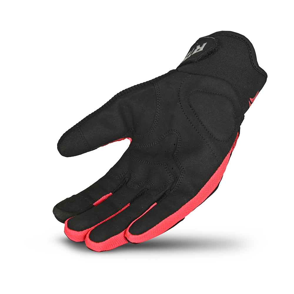 R-TECH - Guante Textil Man Cruiser Negro/Rojo - SECURTEX MOTOR S.L (t/a MaximoMoto)