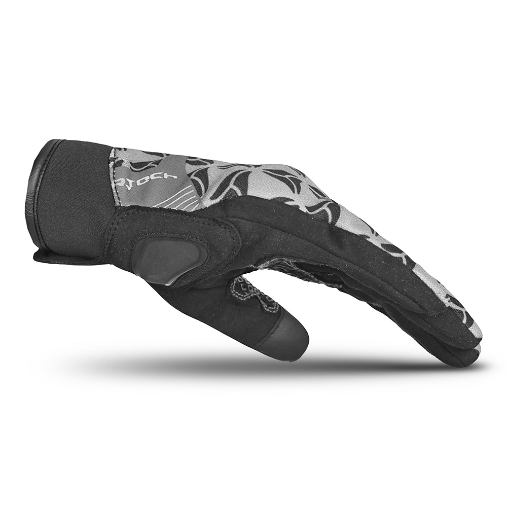R-TECH - Guante Textil Leopard Negro/Gris