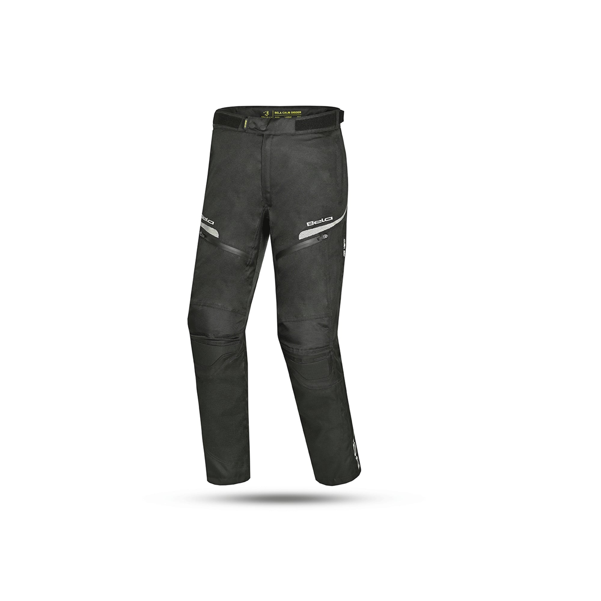 BELA - Pantalon Calm Digger Man 32L Negro/Amarillo - SECURTEX MOTOR S.L (t/a MaximoMoto)