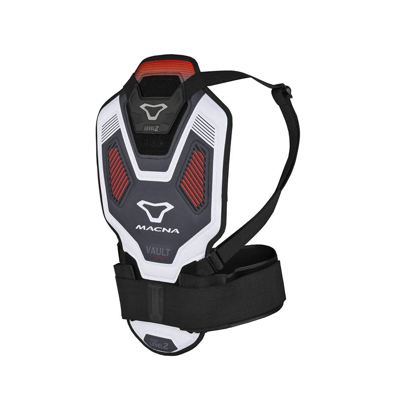 Macna Vault Protector espalda ajustable Negro Blanco Rojo - Accesorios