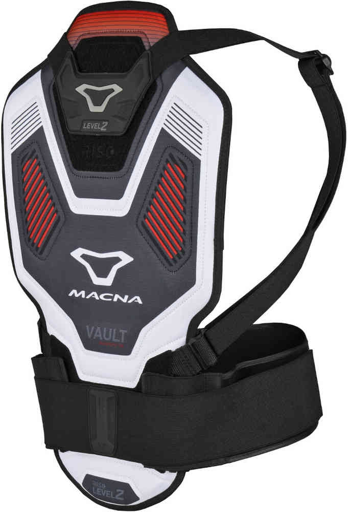 Macna Vault Protector espalda ajustable Negro Blanco Rojo - Accesorios