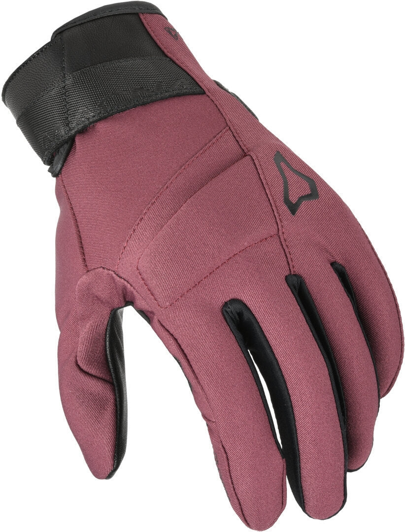 MACNA Astrilla Motocicleta Cuero Guante Burdeos Negro - GUANTES