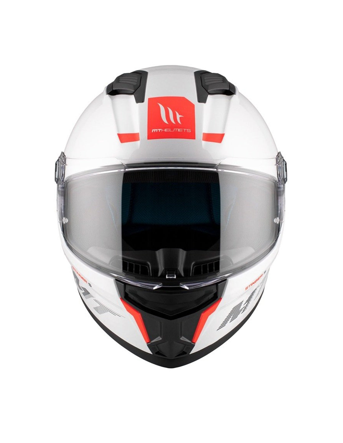 MT Stinger 2 Solid A0 blanco perlado brillante Cascos integrales - CASCO