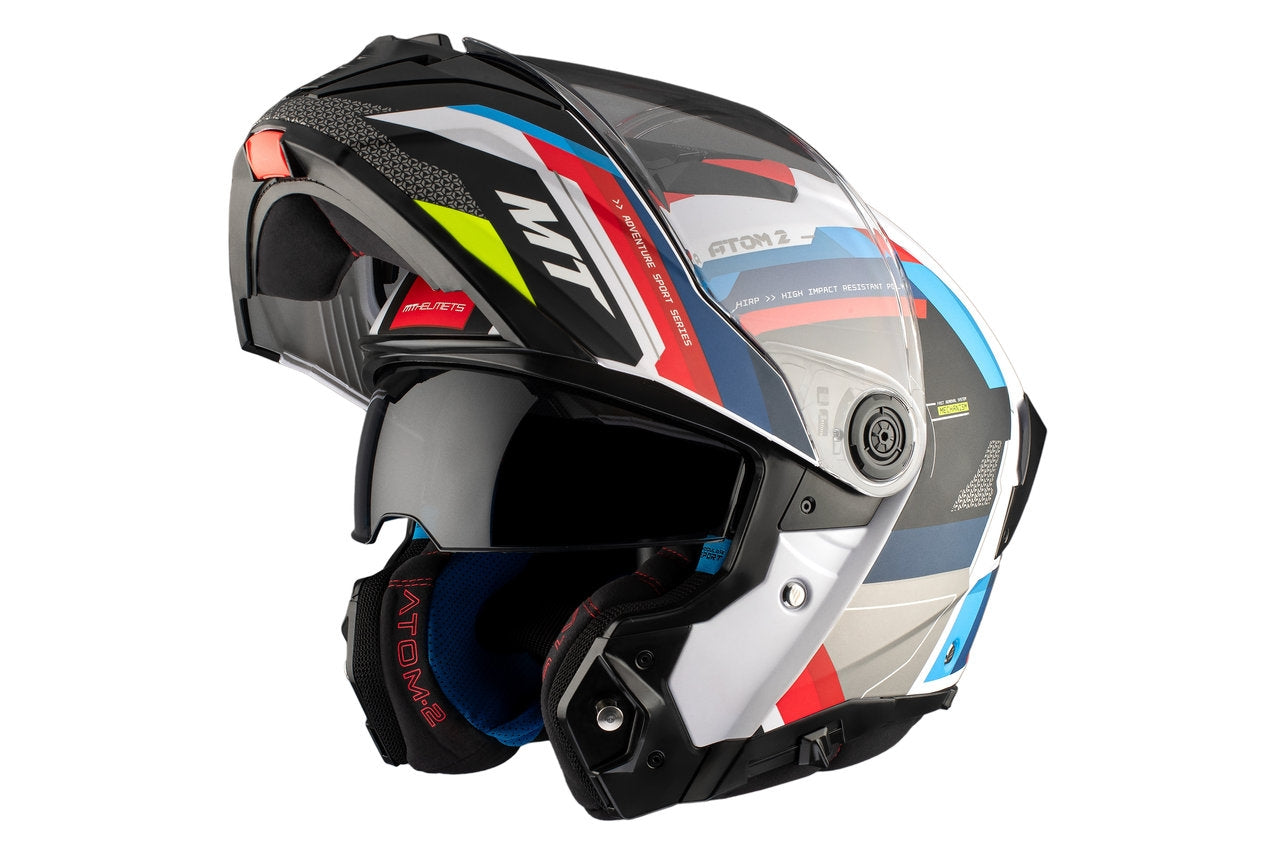 MT Atom 2 Sv Bast A0 Gloss Pearl Casco de motocicleta abatible - CASCO