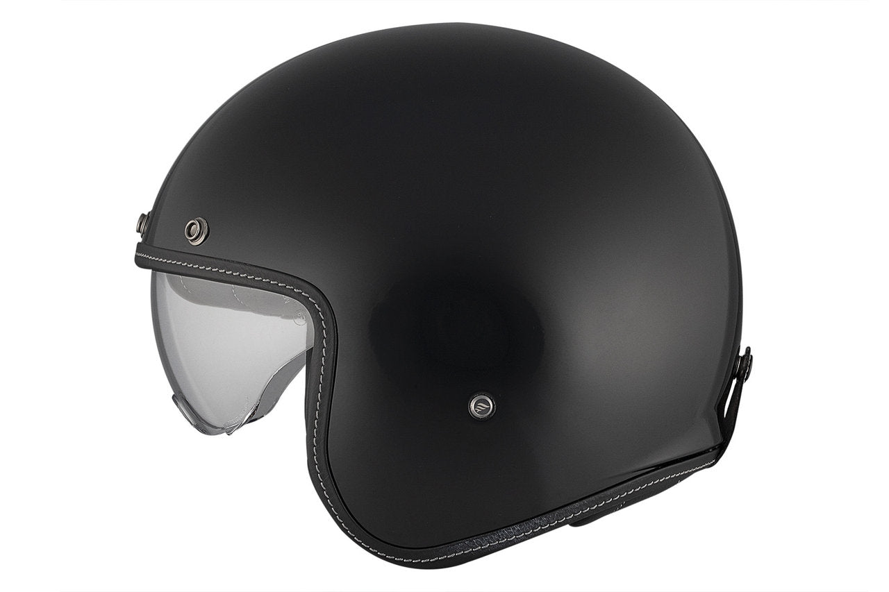 MT LE MANS 2 SV S SOLID A1 Casco Abierto Para Moto Negro Brillante - CASCO