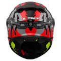LS2 FF812 KID PUNK CASCO DE MOTO GRIS ROJO