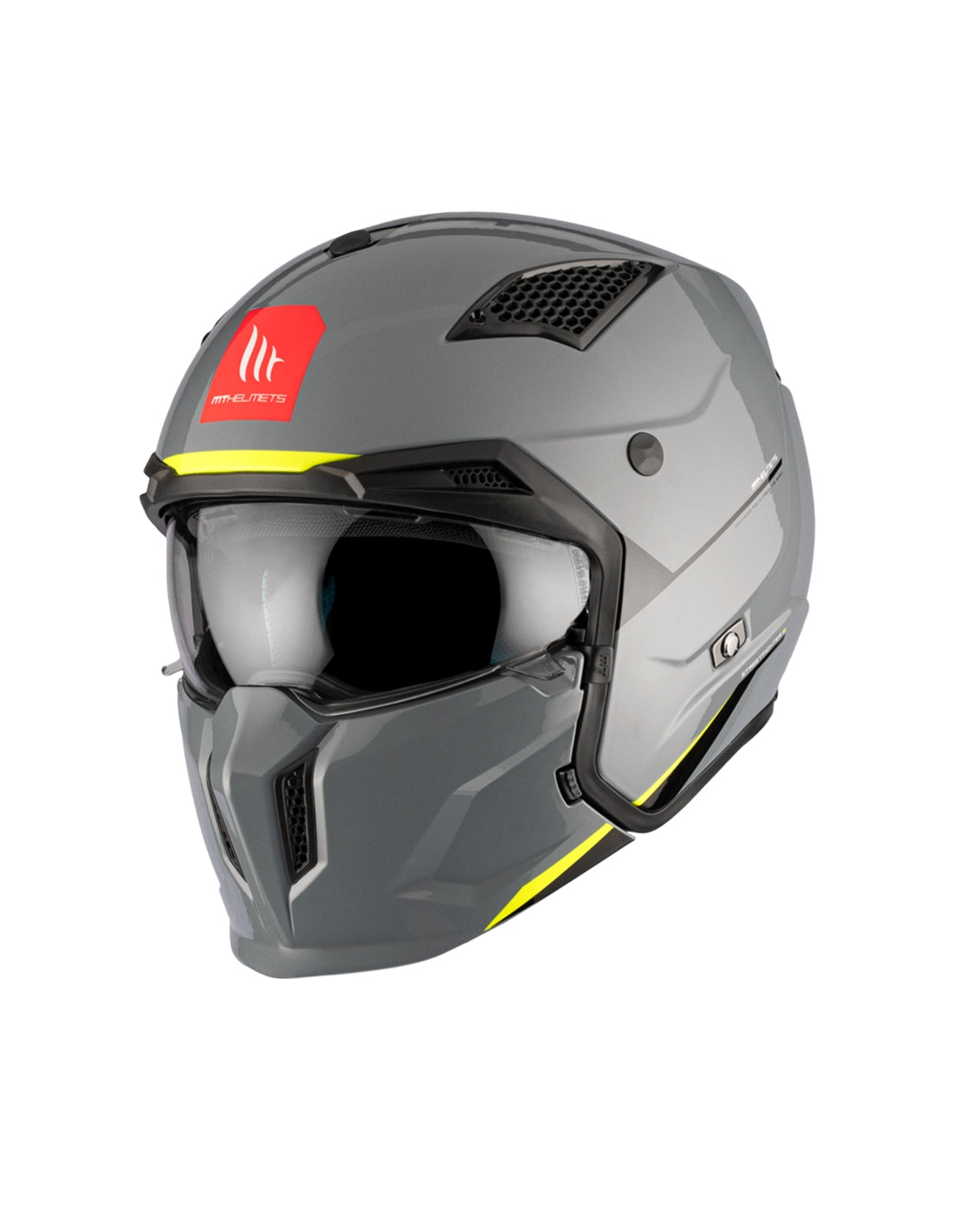 MT Streetfighter S SV Solid A22 gris brillante Casco de moto modular - CASCO