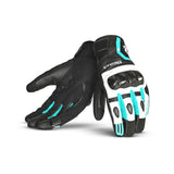 BELA Guante Piel Air Flow Lady Negro/Turquesa - SECURTEX MOTOR S.L (t/a MaximoMoto)