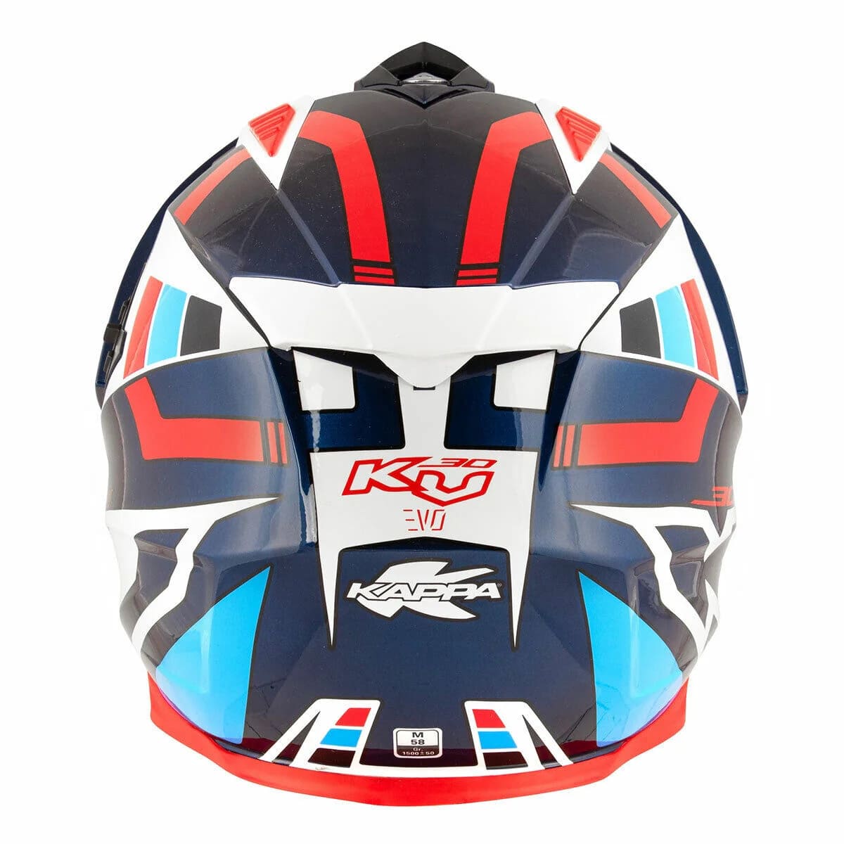 KAPPA KV30 EVO Moto Aventura Casco White Azul Rojo - CASCO