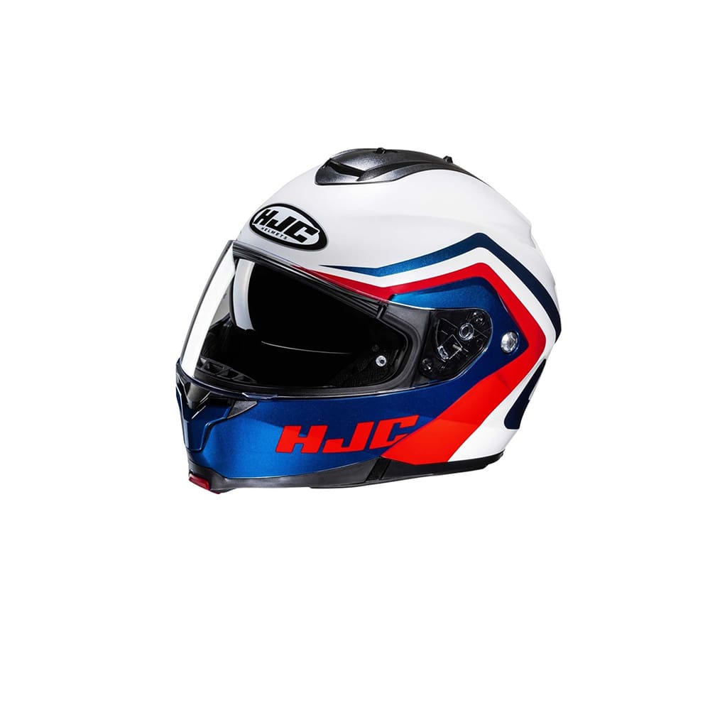 HJC C91N NEPOS MC21 MOTOCICLETA CASCO ABATIBLE BLANCO AZUL ROJO