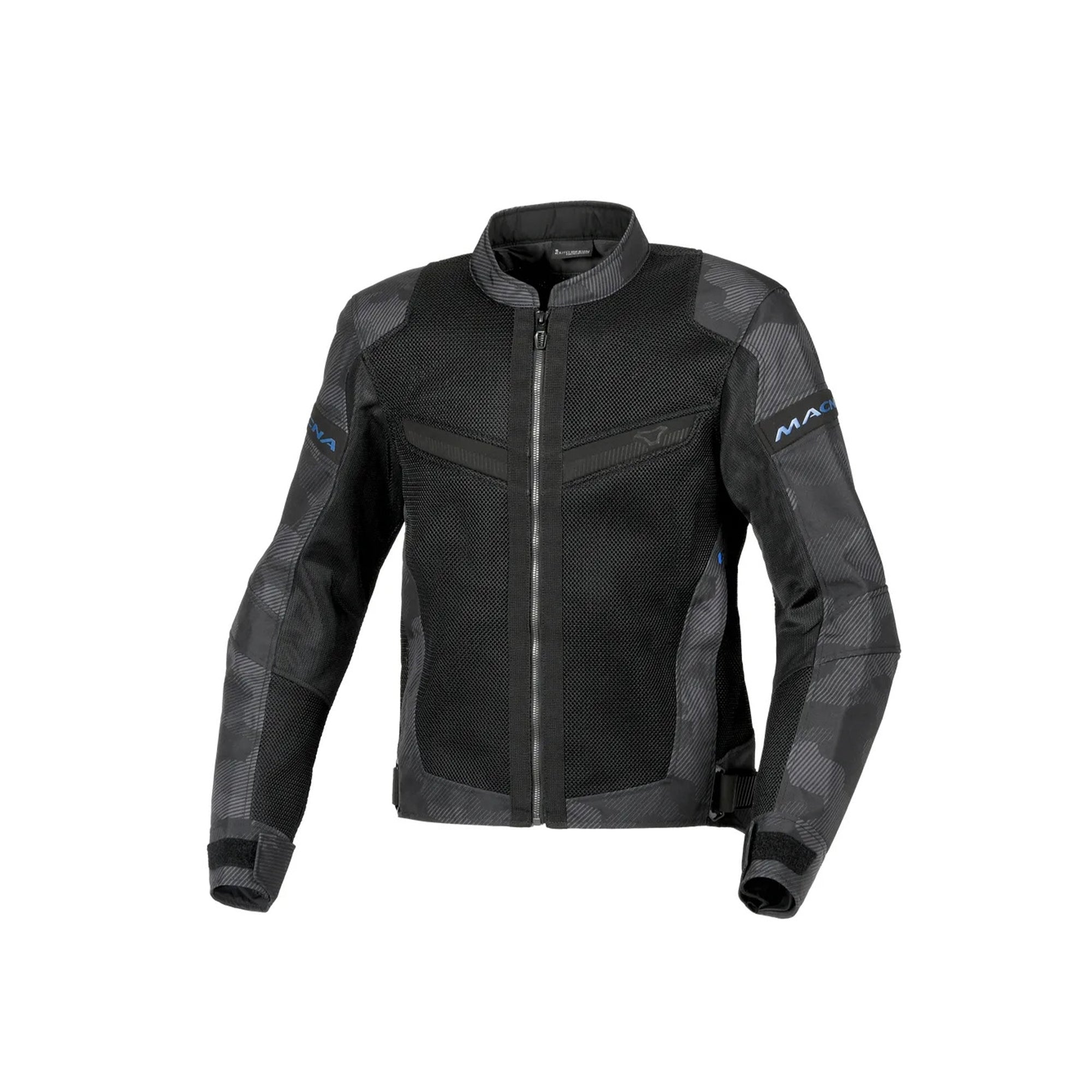 MACNA VELOTURA Hombre Textil Moto Chaqueta Camuflaje Gris Negro - CHAQUETA