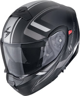 SCORPION EXO-930 EVO ARDENS CASCO MODULAR NEGRO MATE PLATA