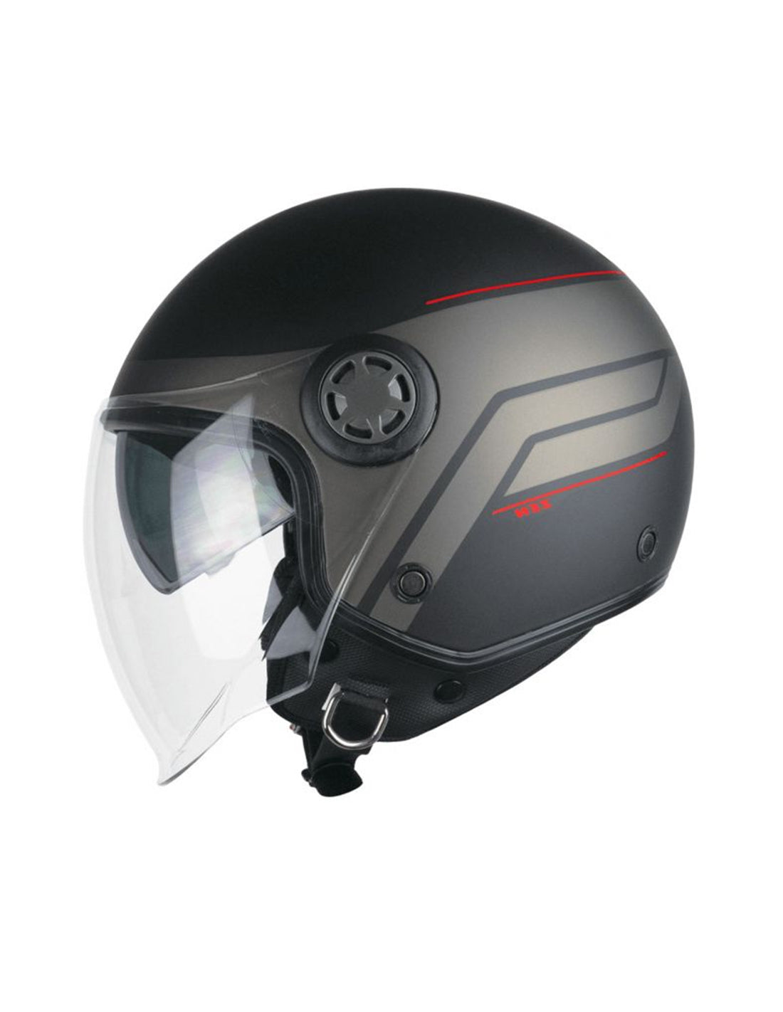 1SHG ZEN CITY Nero Rosso opaco - SECURTEX MOTOR S.L (t/a MaximoMoto)