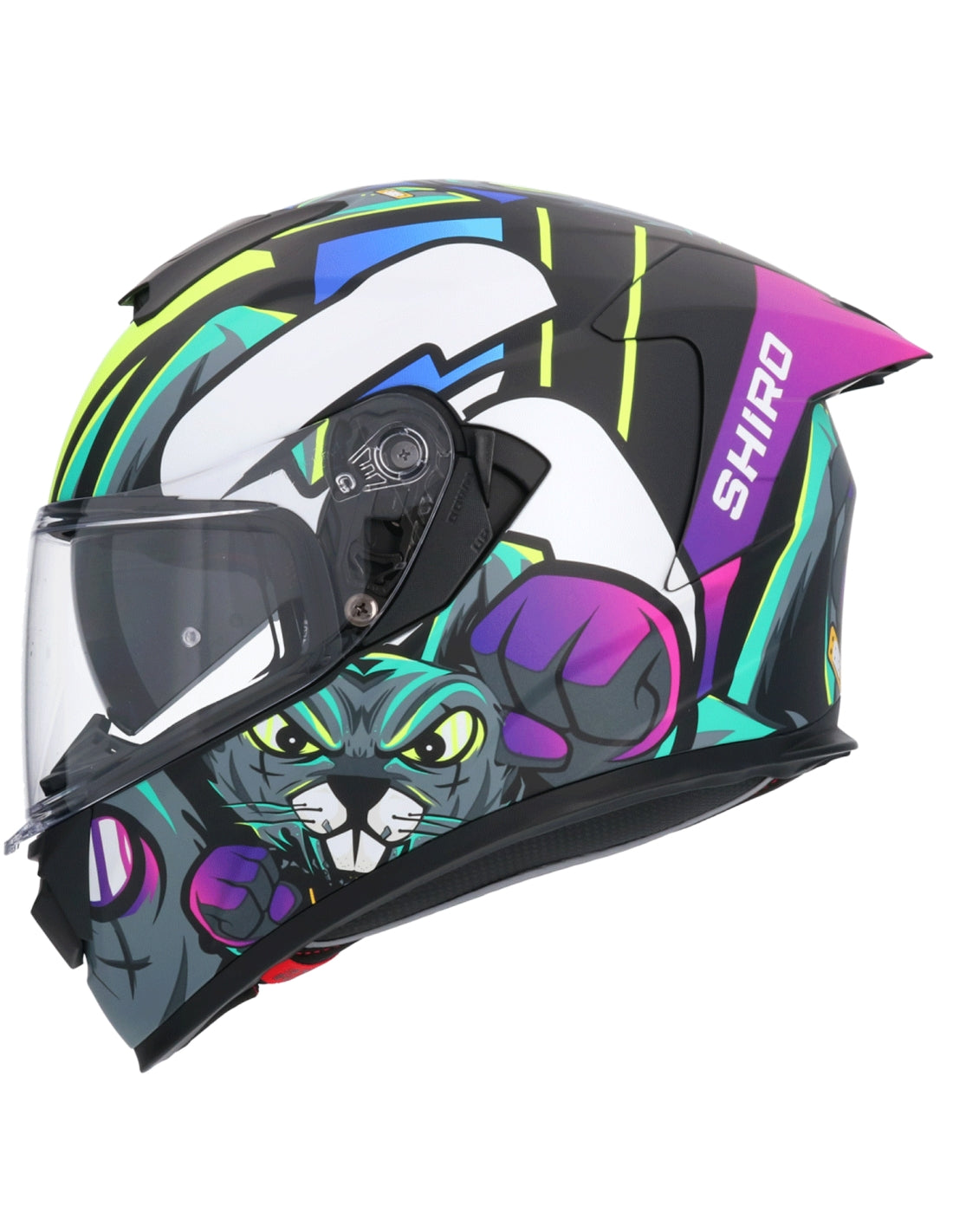 SHIRO CASCO RAPTOR CRAZY RABBIT MULTICOLOR MATE - SECURTEX MOTOR S.L (t/a MaximoMoto)