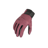 MACNA Astrilla Motocicleta Cuero Guante Burdeos Negro - GUANTES