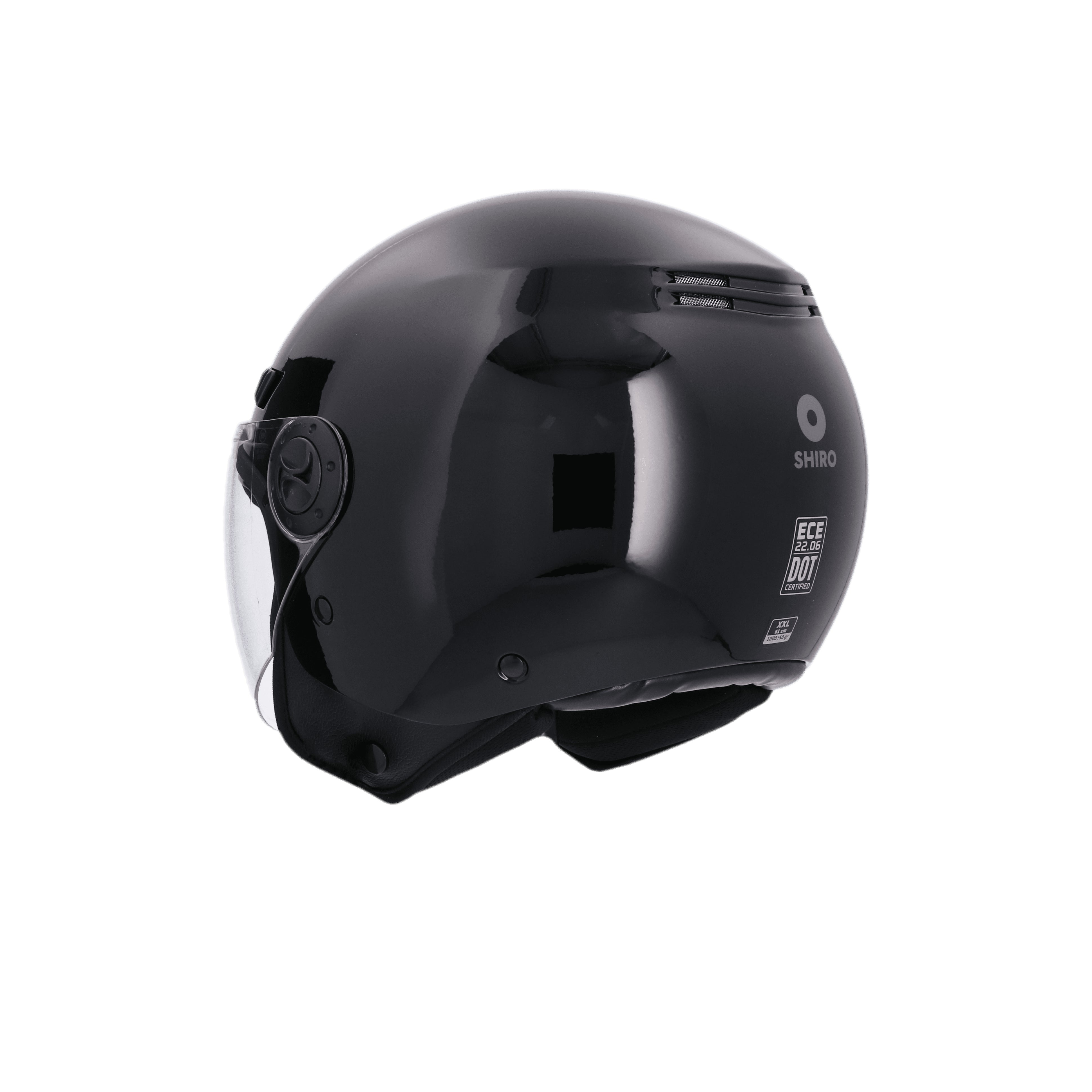 SHIRO CASCO SH-62 KIOTO MONOCOLOR NEGRO - SECURTEX MOTOR S.L (t/a MaximoMoto)