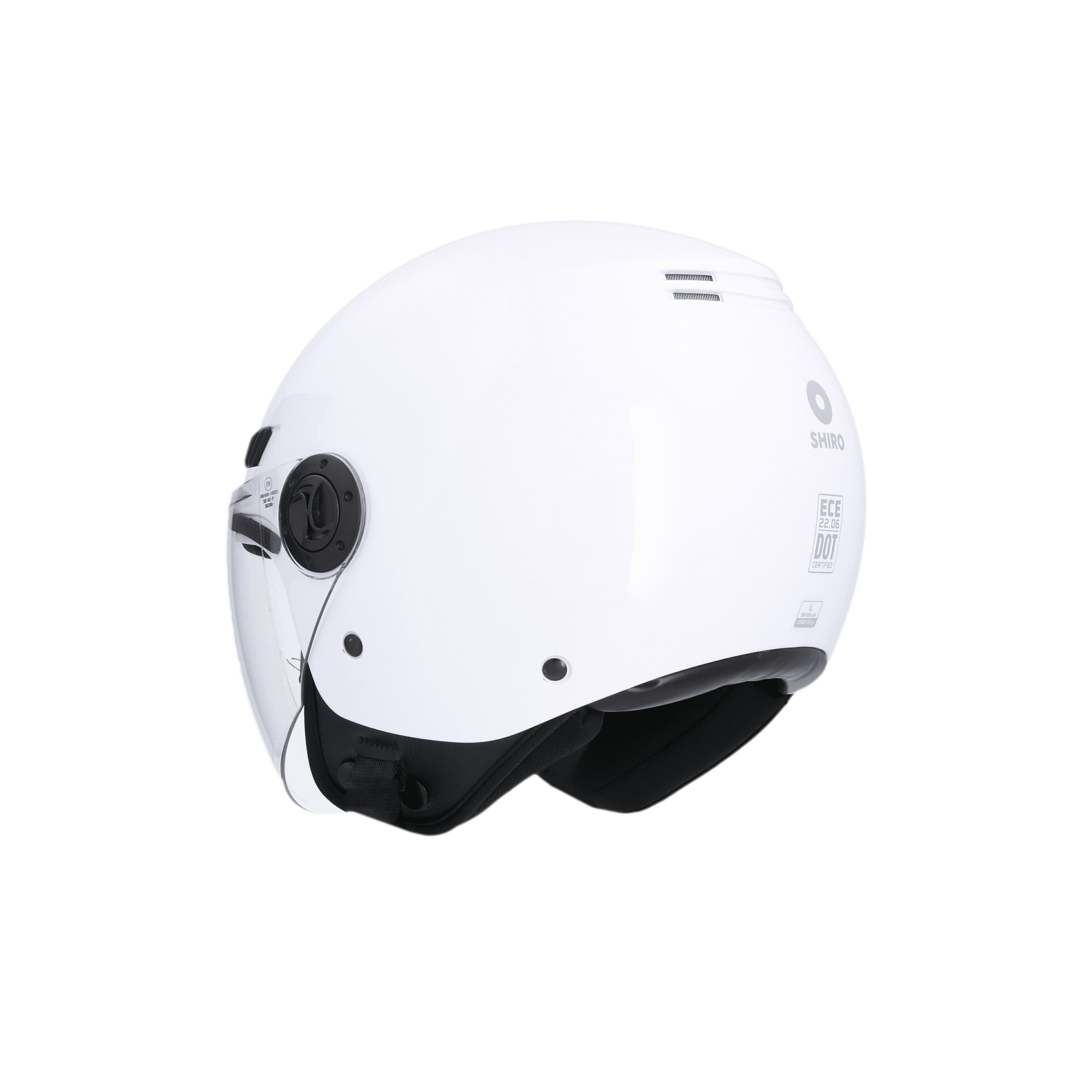 SHIRO CASCO SH-62 KIOTO MONOCOLOR BLANCO PERLA - SECURTEX MOTOR S.L (t/a MaximoMoto)