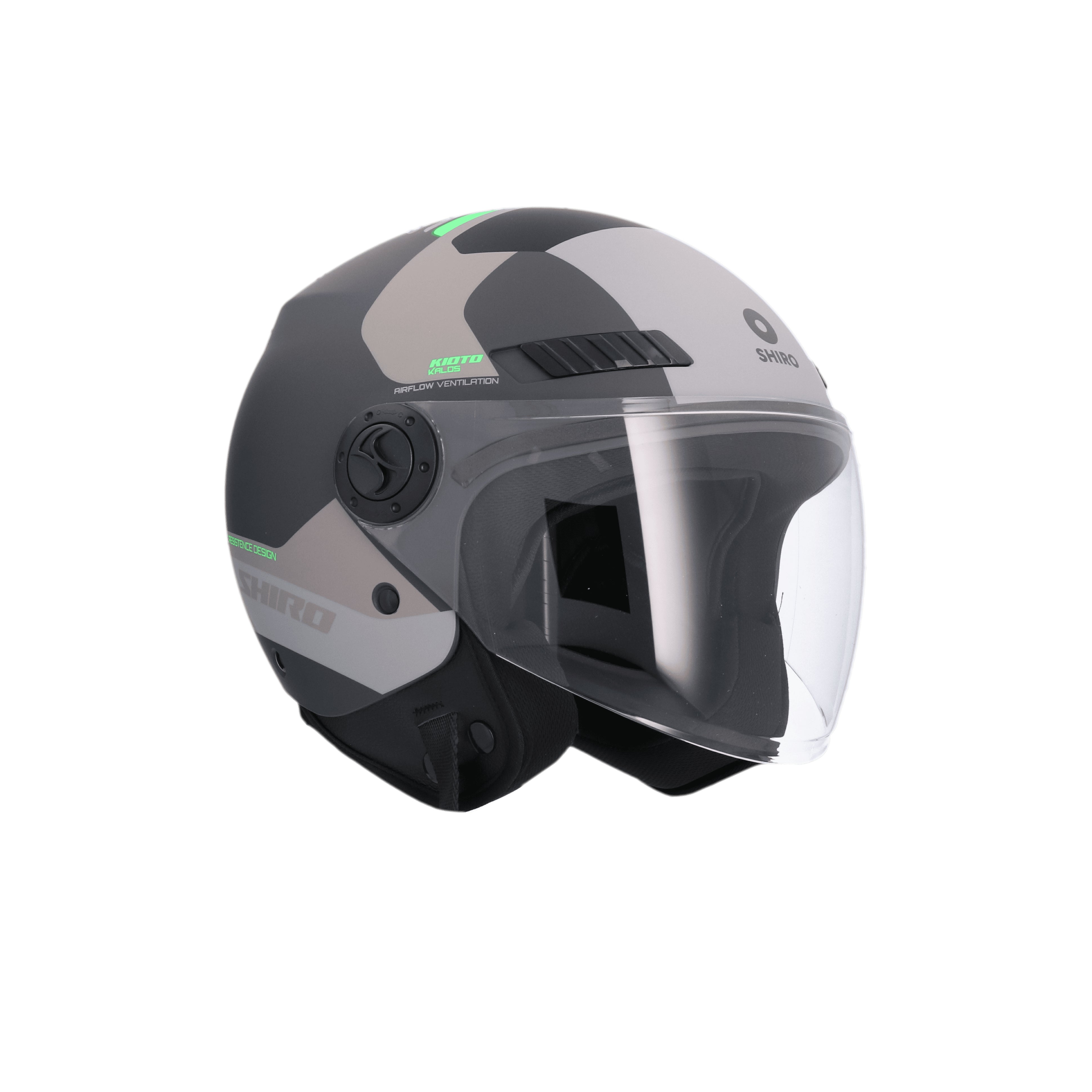 SHIRO CASCO KIOTO KALOS GRIS MATE - SECURTEX MOTOR S.L (t/a MaximoMoto)