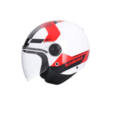 SHIRO CASCO KIOTO KALOS BLANCOROJO