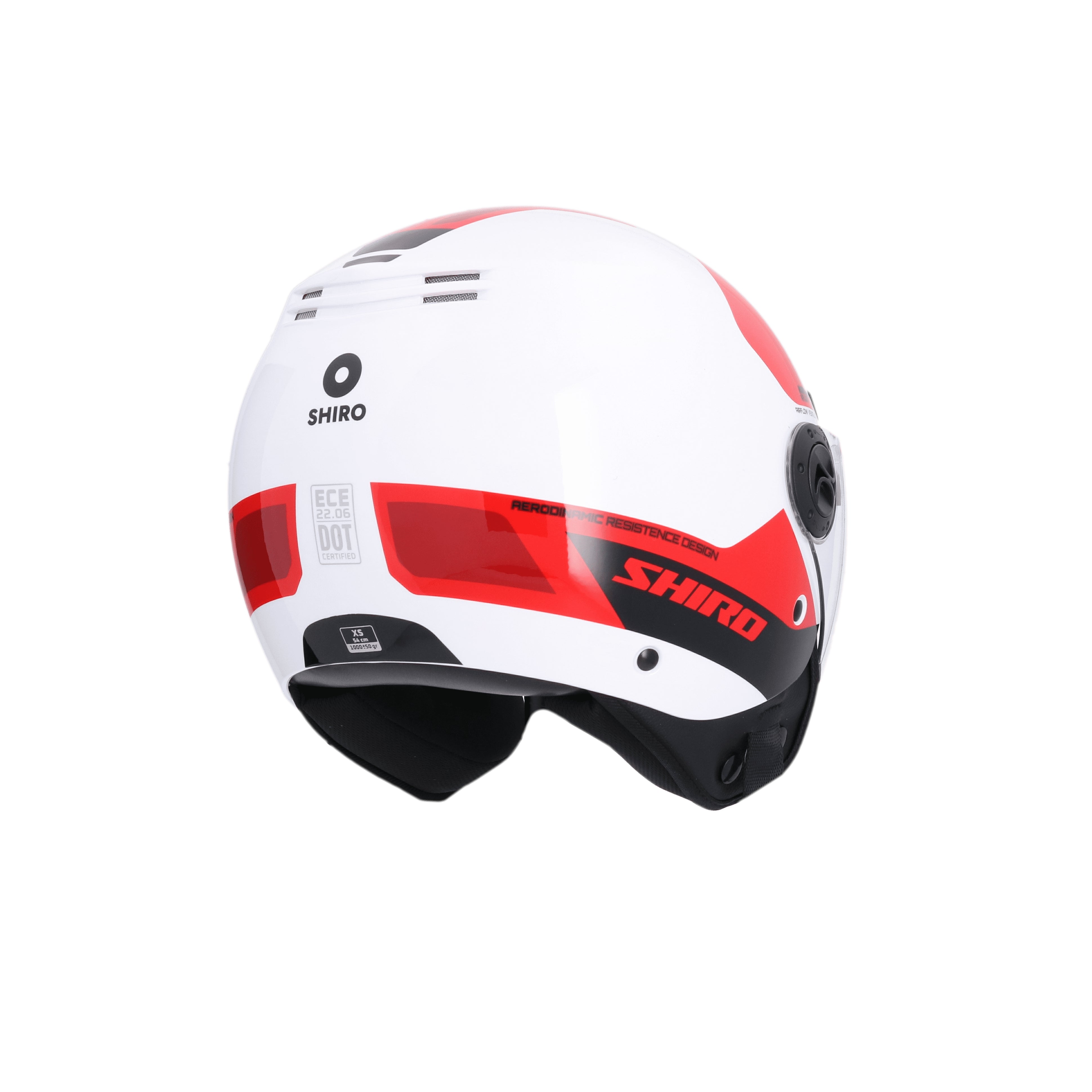 SHIRO CASCO KIOTO KALOS BLANCOROJO - SECURTEX MOTOR S.L (t/a MaximoMoto)