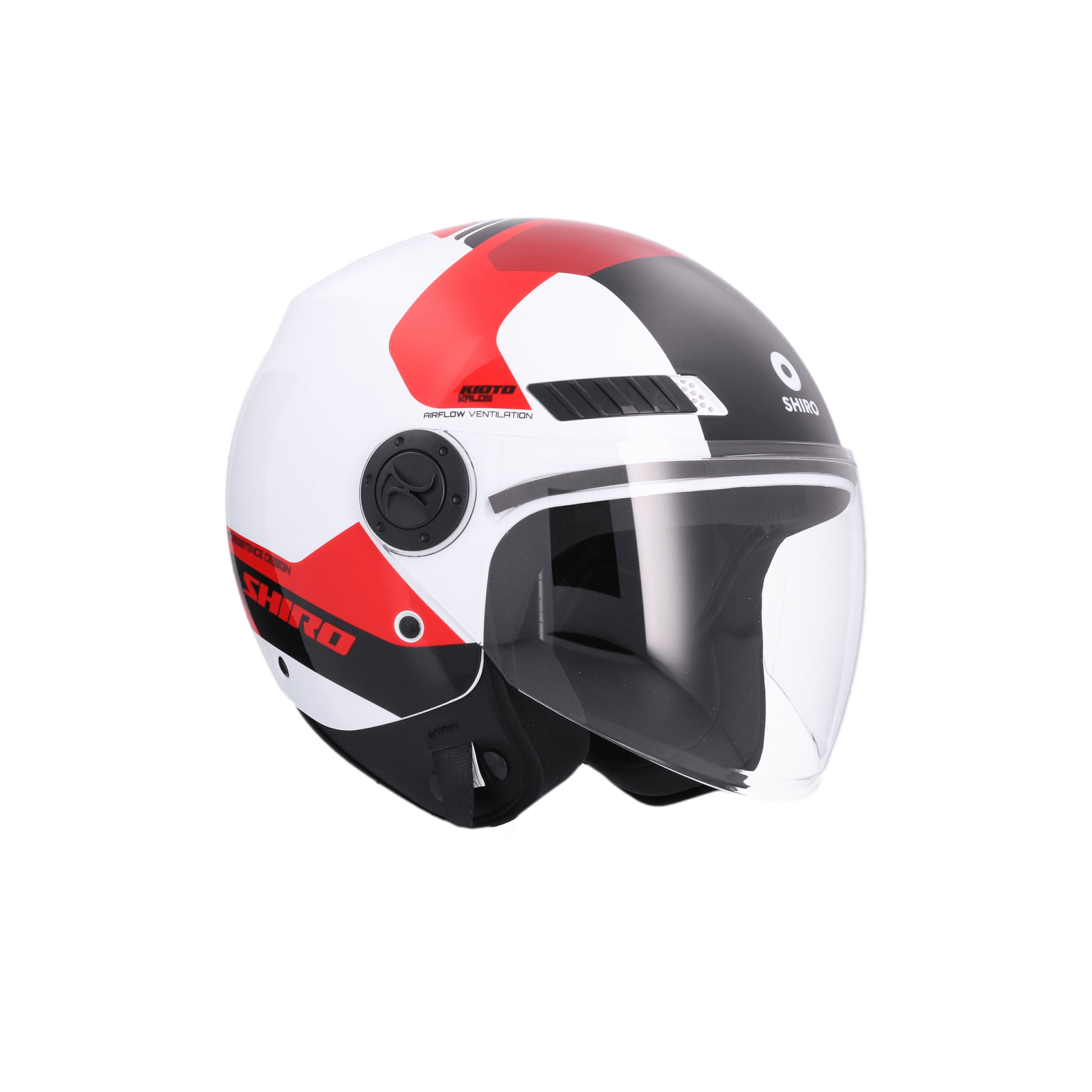 SHIRO CASCO KIOTO KALOS BLANCOROJO