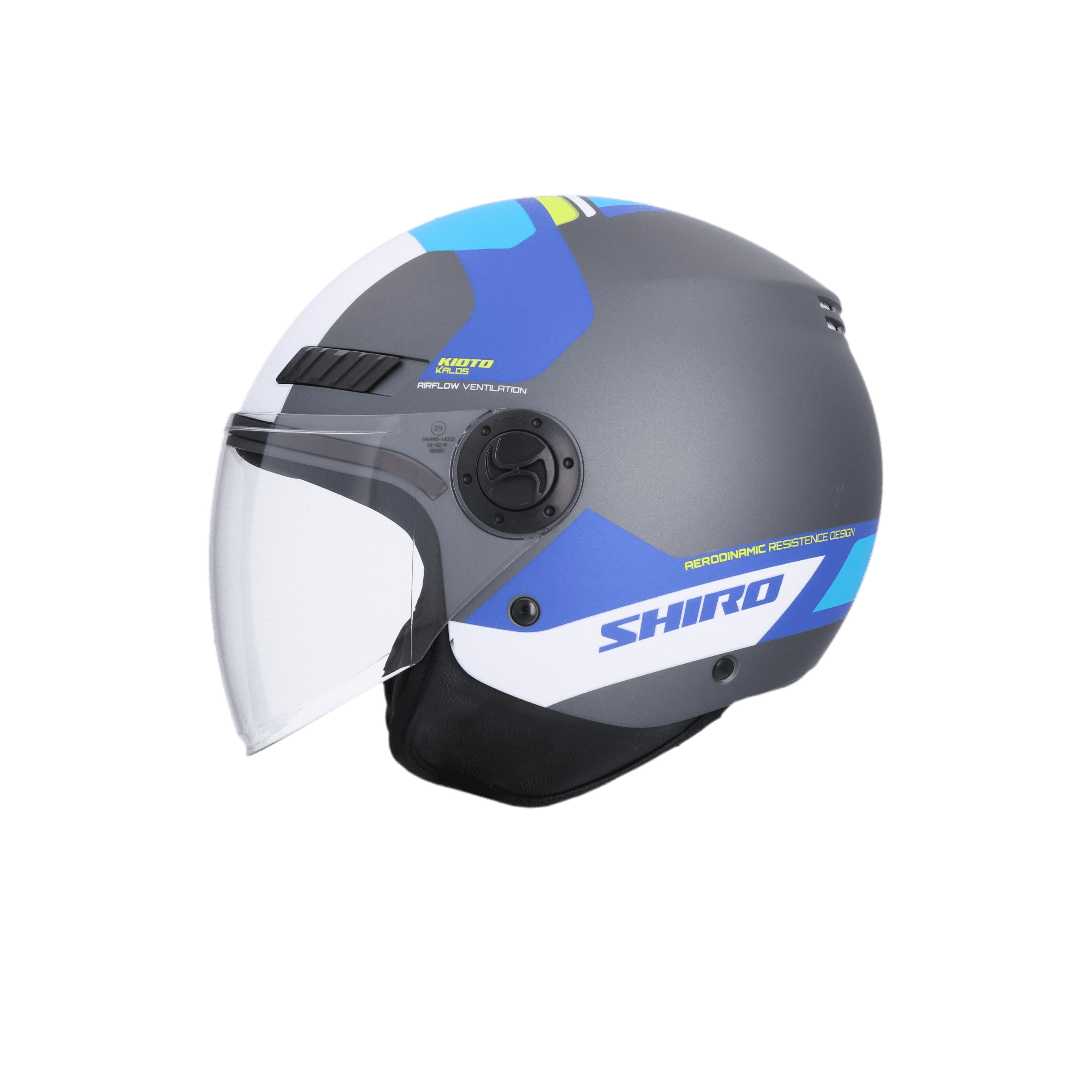 SHIRO CASCO KIOTO KALOS TITANIUM MATE AZUL