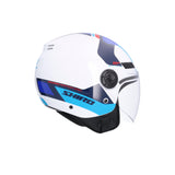 SHIRO CASCO KIOTO KALOS BLANCO_AZUL - SECURTEX MOTOR S.L (t/a MaximoMoto)