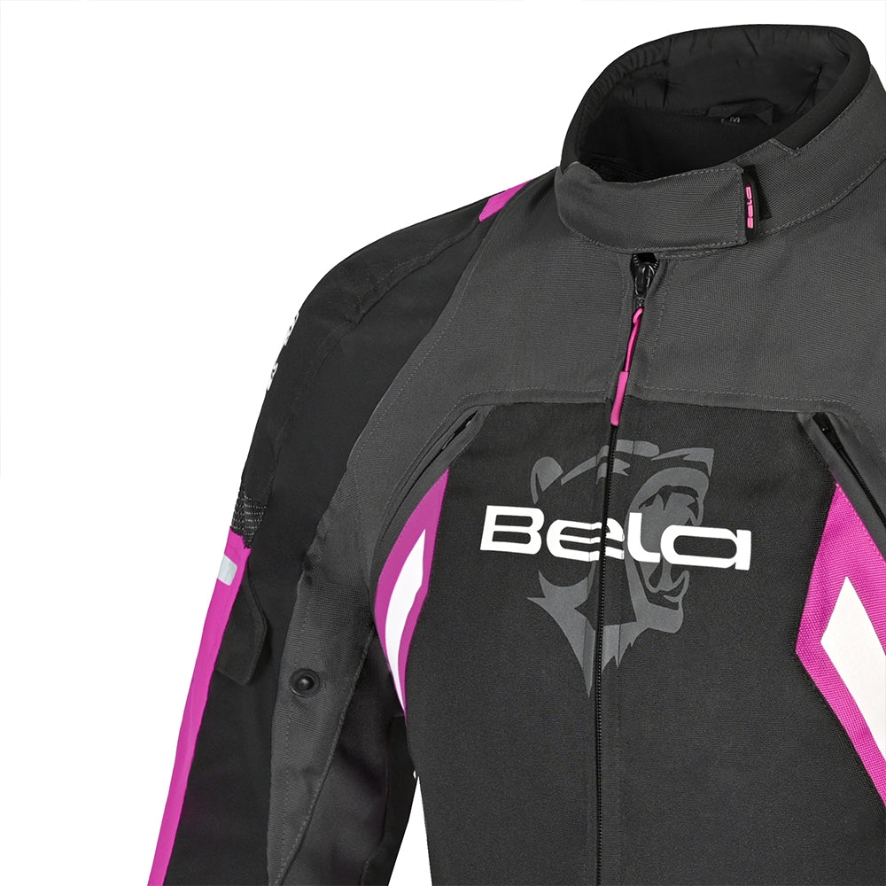 BELA - Chaqueta Textil Elanur Lady Negro/Antracita/Rosa - SECURTEX MOTOR S.L (t/a MaximoMoto)