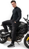 SHIMA RIDER MEN DENIM JEANS VAQUERO BLK - PANTALON