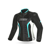 R-TECH - Chaqueta Tom Rider Lady Negro/Blanco/Turquise - SECURTEX MOTOR S.L (t/a MaximoMoto)