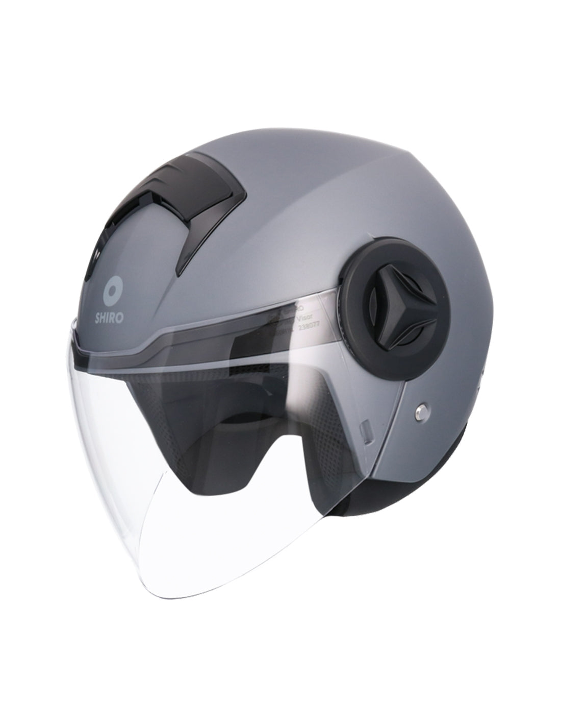SHIRO CASCO ATENAS MONOCOLOR TITANIUM MATE - SECURTEX MOTOR S.L (t/a MaximoMoto)