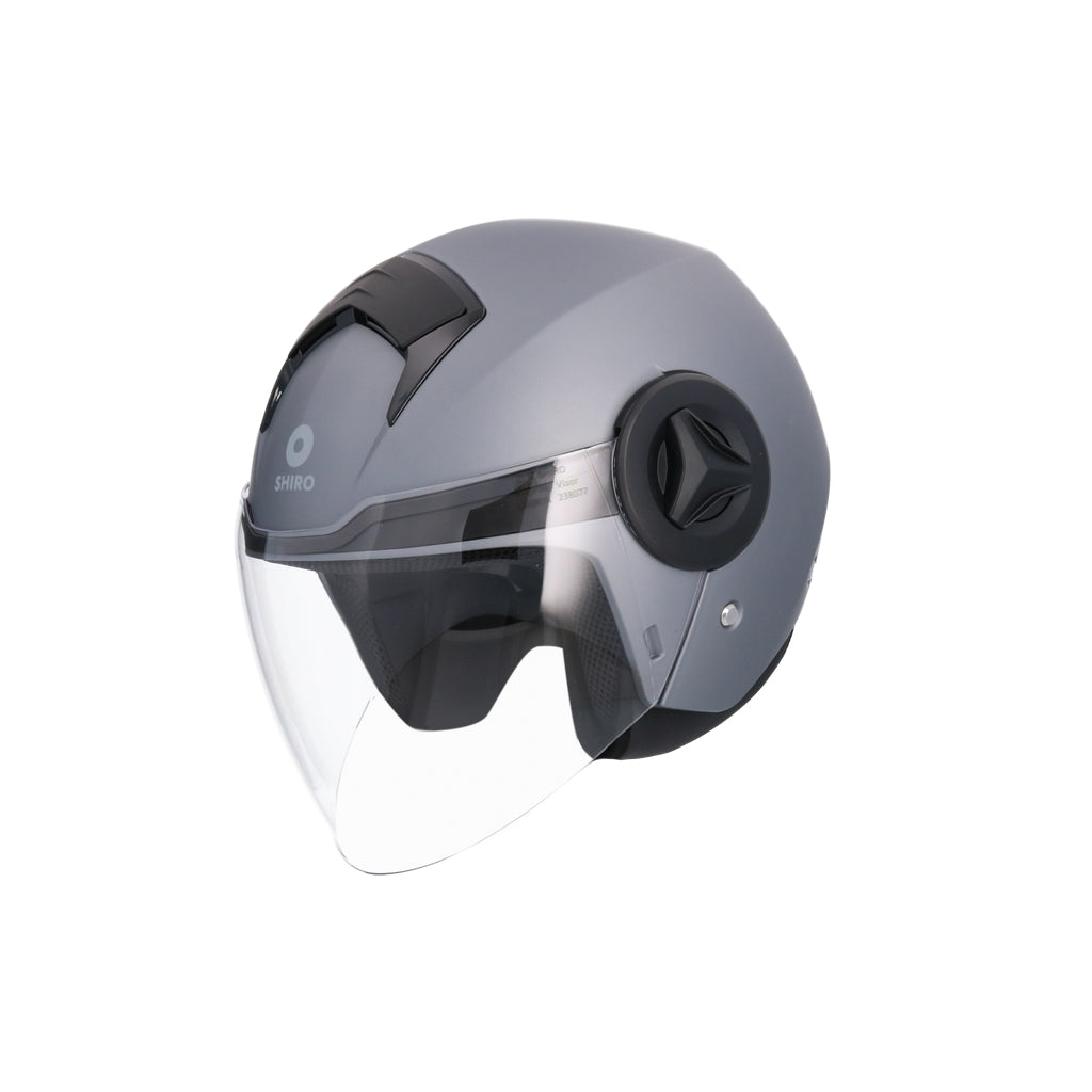 SHIRO CASCO ATENAS MONOCOLOR TITANIUM MATE - SECURTEX MOTOR S.L (t/a MaximoMoto)
