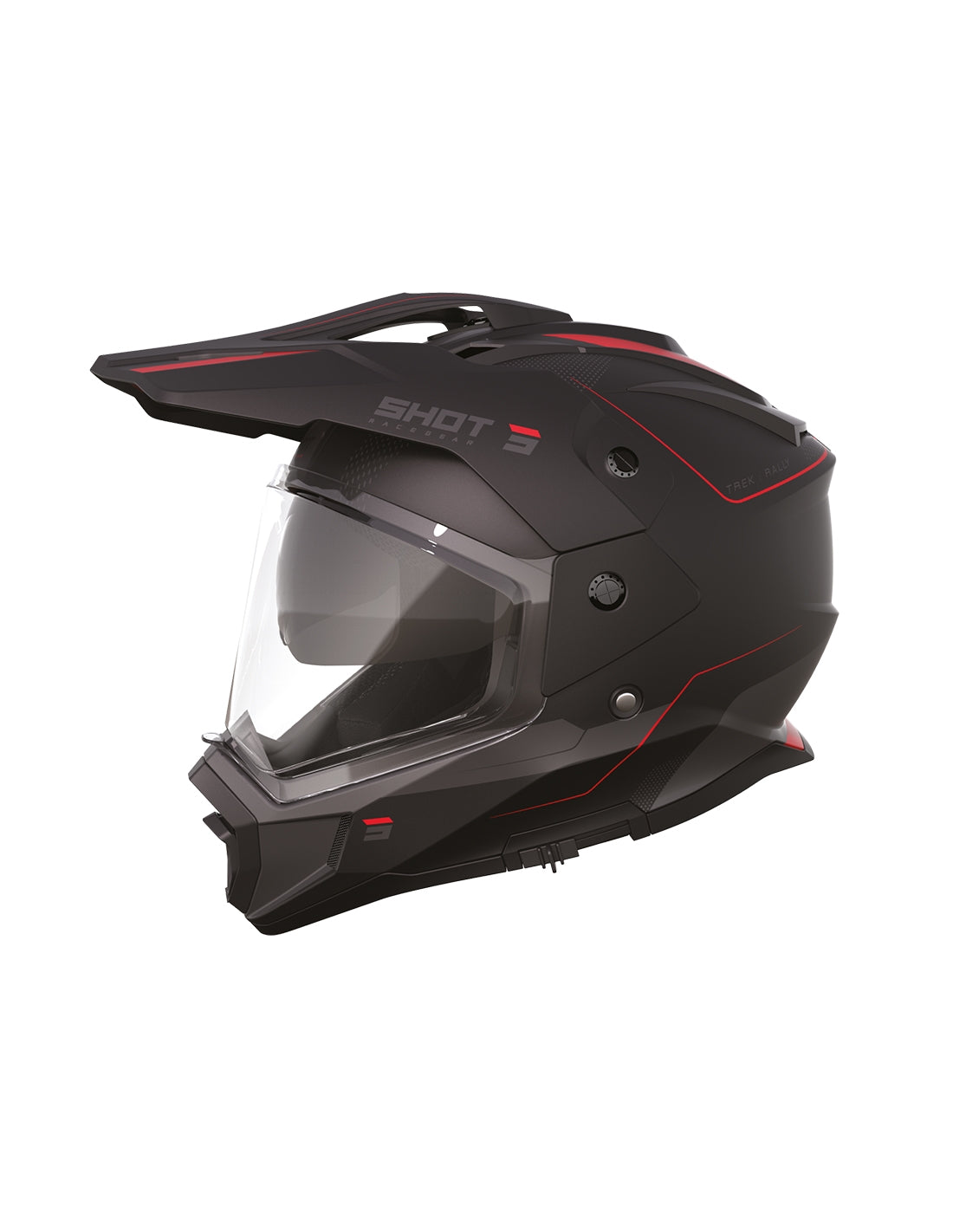 CASCO SHOT TREK RALLY BLACK_RED_MATT XS - SECURTEX MOTOR S.L (t/a MaximoMoto)