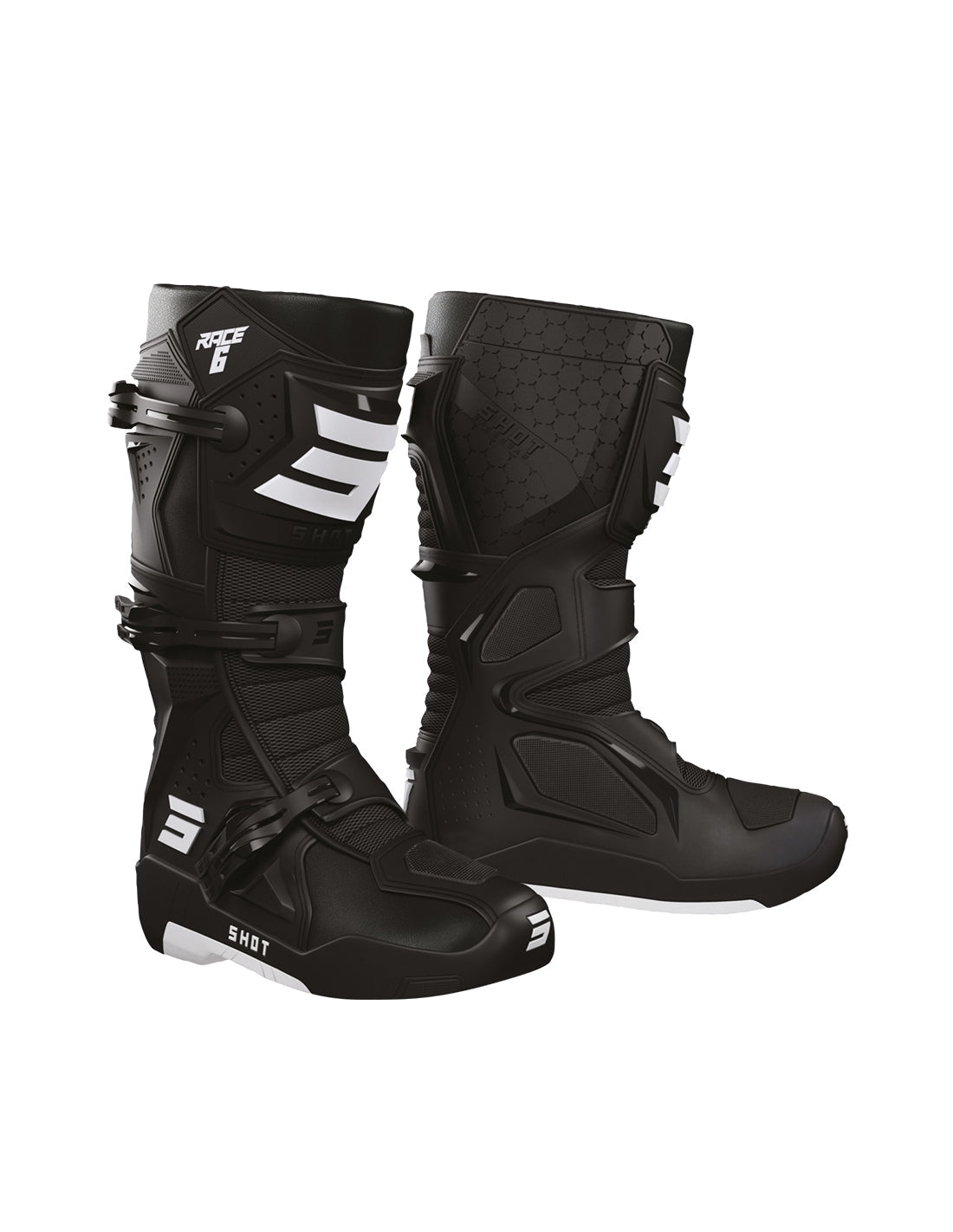 SHOT RACE 6 BOTAS DE MOTOCROSS BLACK - 39