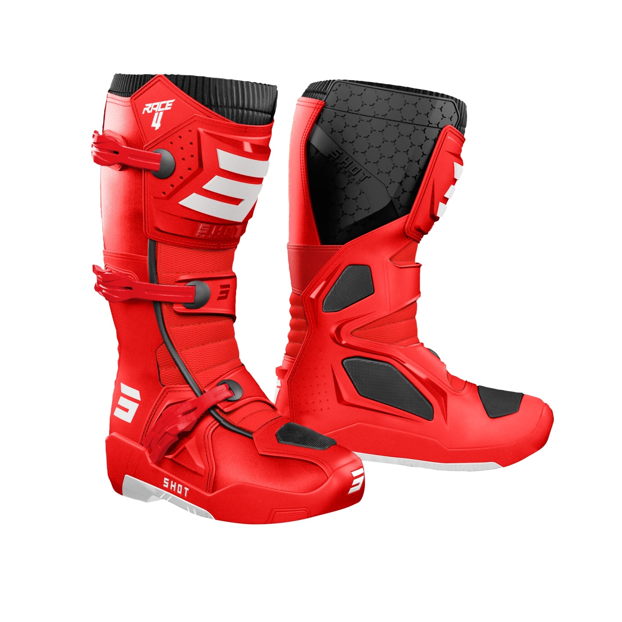 SHOT RACE 4 BOTAS DE MOTOCROSS ROJO - BOTAS