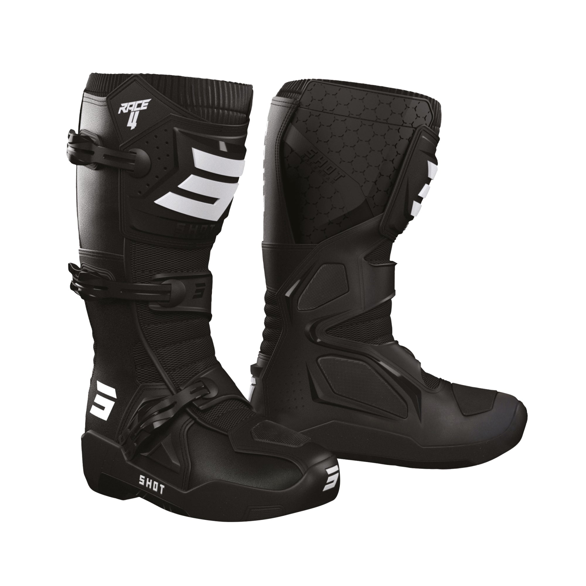 SHOT RACE 4 BOTAS DE MOTOCROSS BLACK - 39 - BOTAS