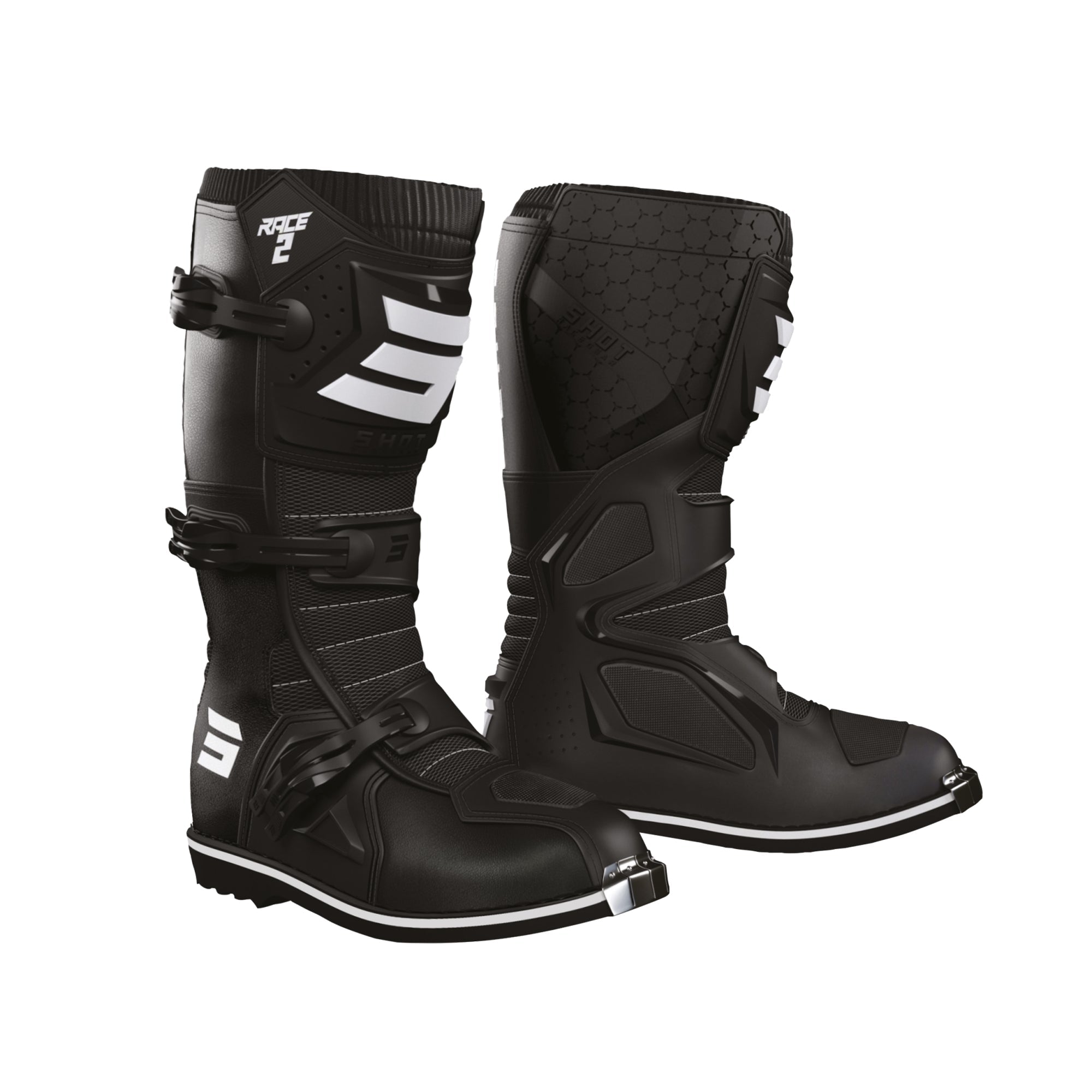 SHOT RACE 2 BOTAS DE MOTOCROSS BLACK - 39 - BOTAS